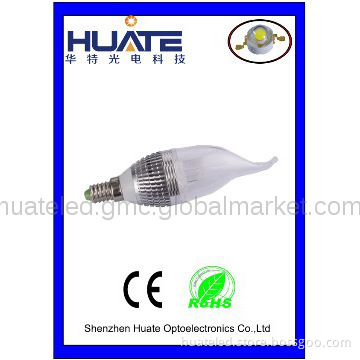 silver candle led with CE ROHS,2 year warranty